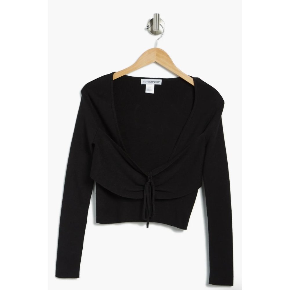 COTTON EMPORIUM Corset Sweater In Black NEW - Picture 3 of 3